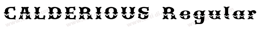 CALDERIOUS Regular字体转换